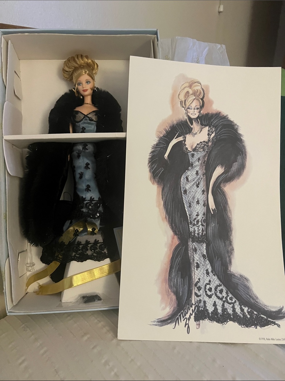 Nolan Miller Couture Collection Barbie Evening Illusion VNT